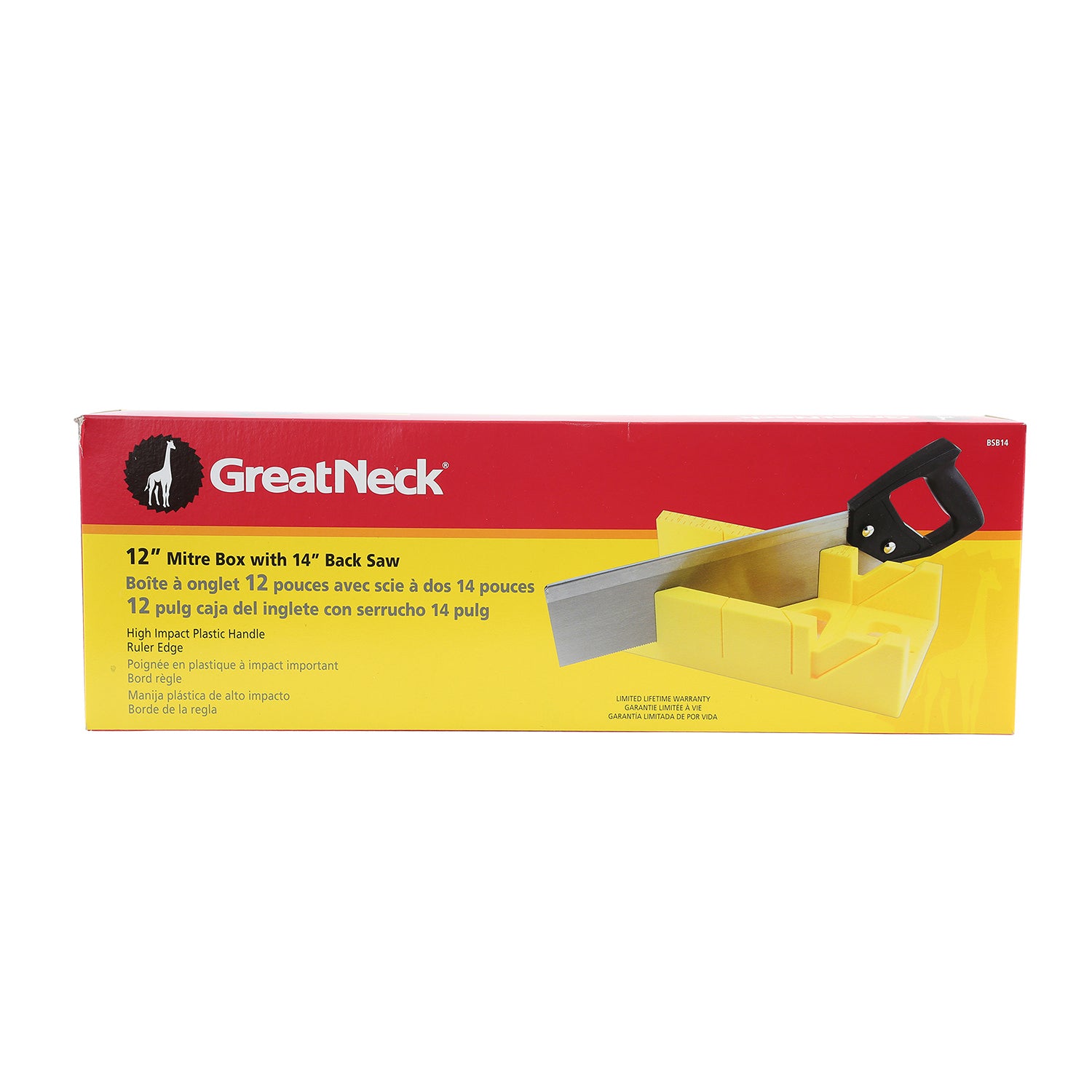 GreatNeck BSB14 12 Inch Mitre Box with 14 Inch Back Saw