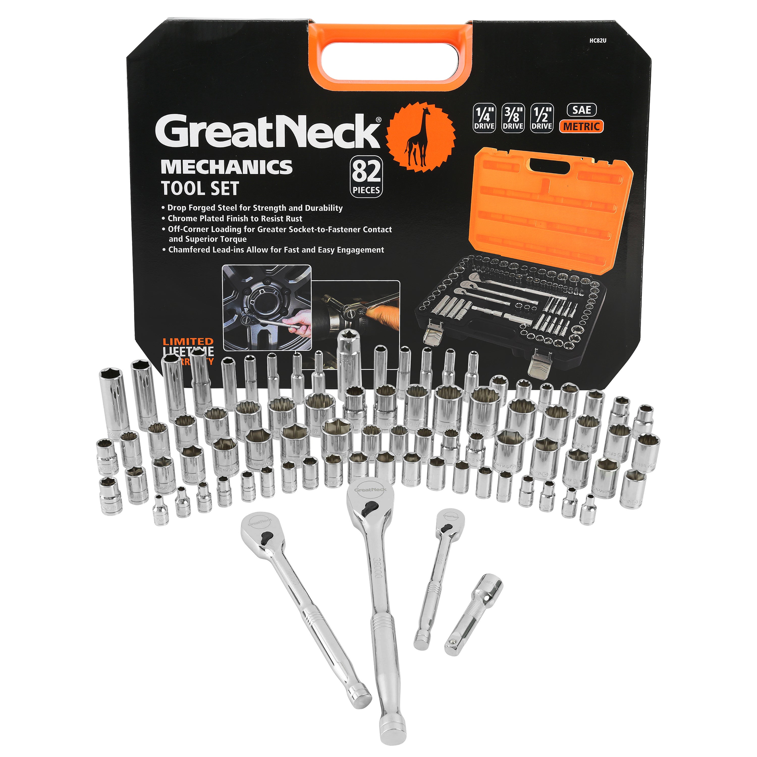 Great mechanics 10・11・12・13     4巻 GreatNeck HC82U 82-Piece Multi-Drive Mechanic's Tool Set - SAE and